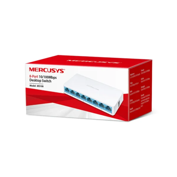 Switch Mercusys MS108 – 8 Ports RJ45 (10/100 Mbps)