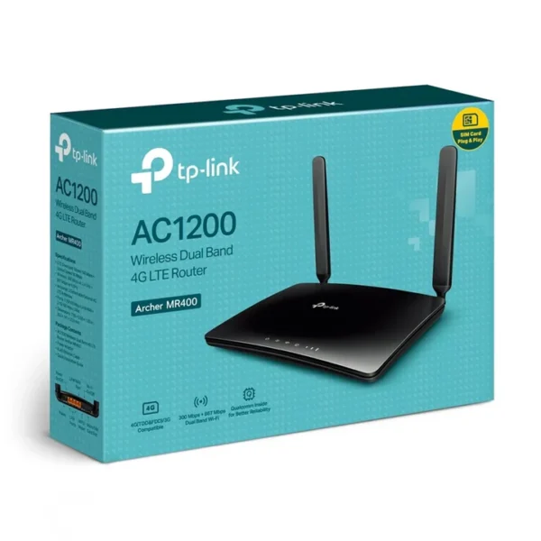 ROUTEUR TP LINK ARCHER MR400 4G LTE WIFI AC1200 MBPS BI-BANDE