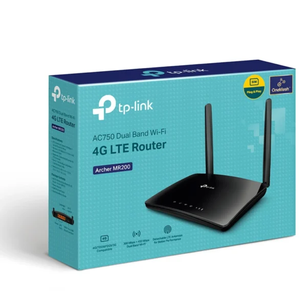 ROUTEUR TP LINK ARCHER MR200 4G LTE WIFI AC750 MBPS BI-BANDE