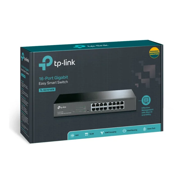 SWITCH TP-LINK SG1016DE 16 PORTS GIGABITE EASY SMART 10/100/1000 MBPS (TL-SG1016DE)