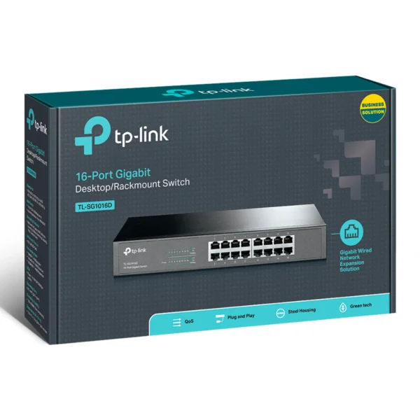 SWITCH TP-LINK SG1016D 16 PORTS GIGABITE 10/100/1000 MBPS (TL-SG1016D)