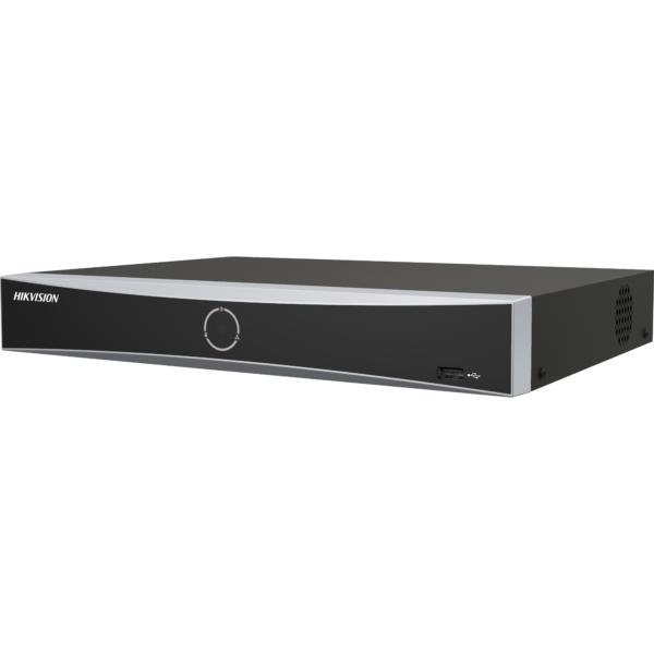 NVR Hikvision DS-7604NXI-K1/4P 4 canaux PoE 4K avec AcuSense, H.265+ et analyse personnes/véhicules. Installation disponible à Rabat, Salé et Témara.