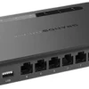 Router VPN Grandstream GWN7001 Multi-WAN 6 ports Gigabit Tous les ports se configurent en WAN ou en LAN : on répartit la charge entre plusieurs accès Internet et on bascule automatiquement si un lien tombe. Débit NAT de 2,2 Gbit/s, et un contrôleur intégré pilote jusqu'à 100 points d'accès GWN.